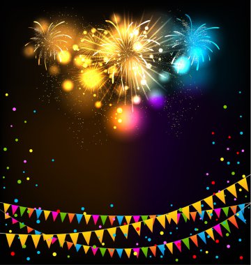 Havai fişek ve bayrakları