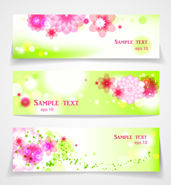 Абстрактные цветочные баннеры
