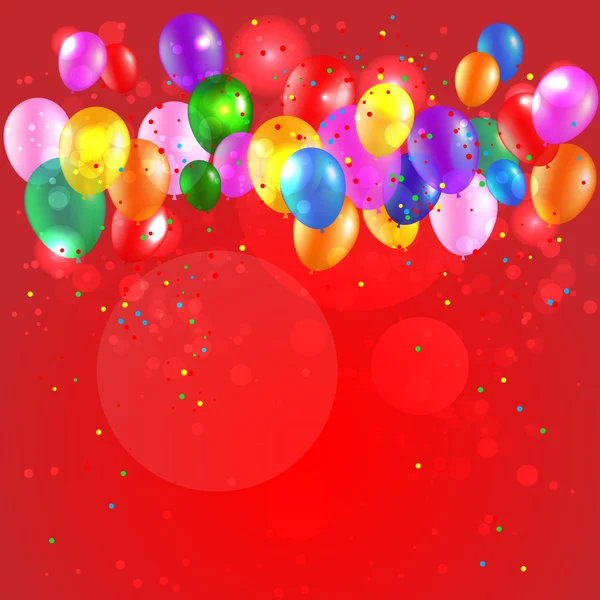 用彩色气球节日背景 — 图库矢量图片