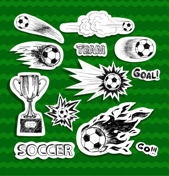 Fußball-Sticker — Stockvektor