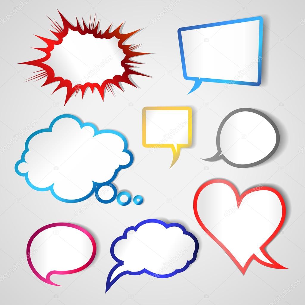 Set of speech bubbles 