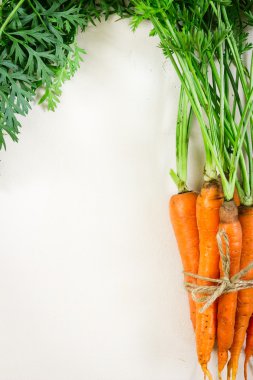 Havuç hafif taş zemin üzerine demet. 