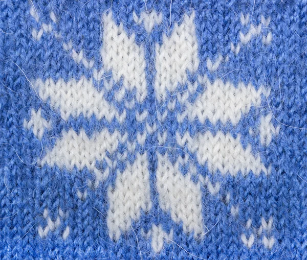 Jacquard pattern with snowflake — Stock Photo, Image