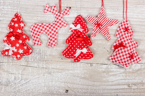 Renas, estrelas e árvore de Natal — Fotografia de Stock