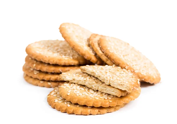 Zoete koekjes met sesamzaadjes — Stockfoto