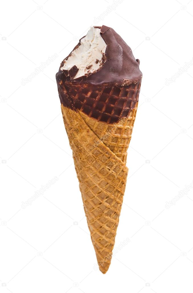 Ice cream in a waffle cone  