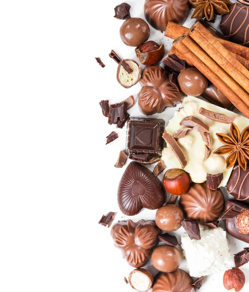 Ensemble de bonbons au chocolat — Photo