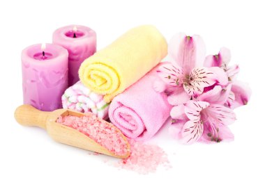 Spa arka plan banyo aksesuarları ile