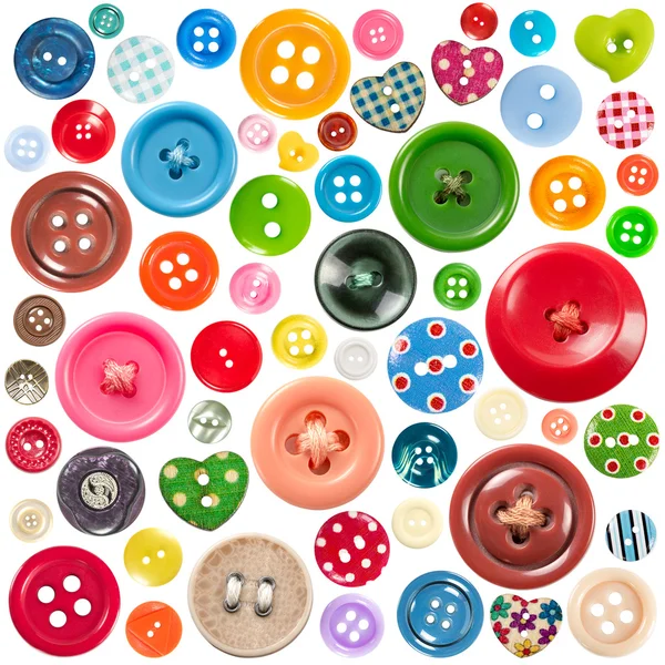 Uppsättning färgglada knappar — Stockfoto
