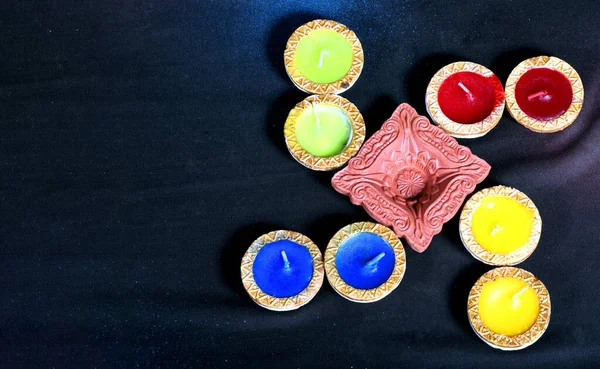 Les Lampes Cire Sont Principalement Utilisées Dans Festival Indien Diwali — Photo