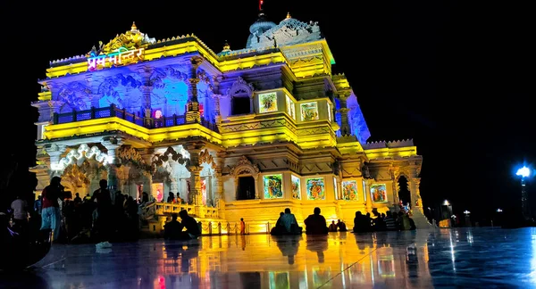 Vrindavan Indien Kan 2021 Night Prem Mandir Kärlek Tempel Gudomligt — Stockfoto