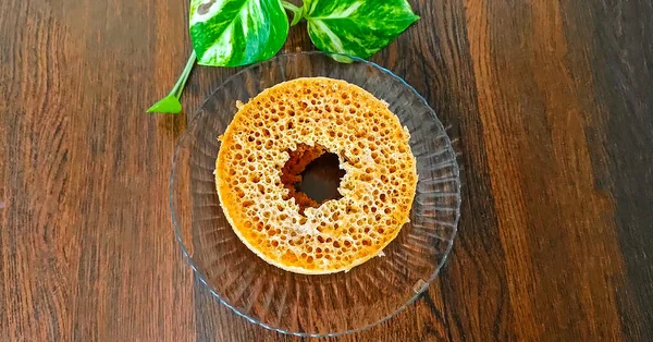 Sobremesa Doce Indiana Popular Tradicional Rajasthani Chamada Ghevar Ghewar — Fotografia de Stock