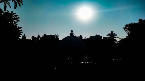 Novembro 2020 Silhueta Tapasya Dham Lugar Meditação Está Localizado Shantivan — Fotografia de Stock