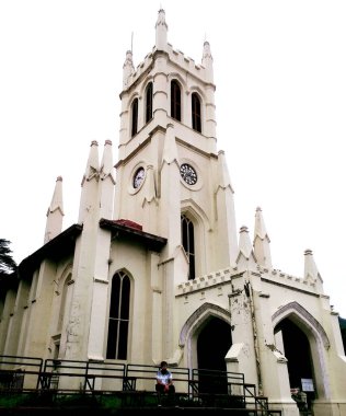 Shimla, Hindistan, Ağustos 2020: Shimla 'daki İsa Kilisesi Kuzey Hindistan' daki en eski ikinci kilisedir.