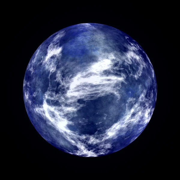 Blauer Ozean Planet mit weißen Wolken. — Stockfoto