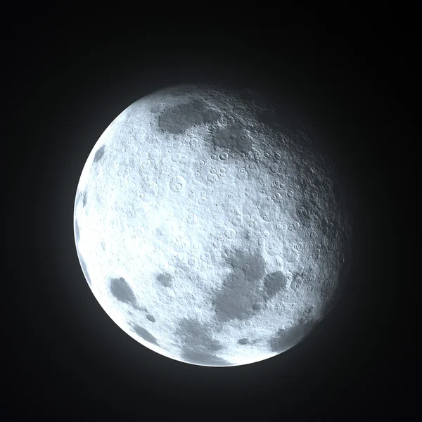 Kraterler ve gölgeli yan ile soyut tanımlanamayan ay. — Stok fotoğraf