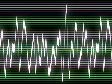 Oscilloscope with the image of the white sound clipart