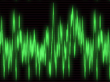 Oscilloscope with the image of the white sound clipart