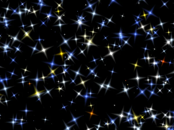 Festlich gefärbter Stern mit vier Lichtstrahlen. — Stockfoto
