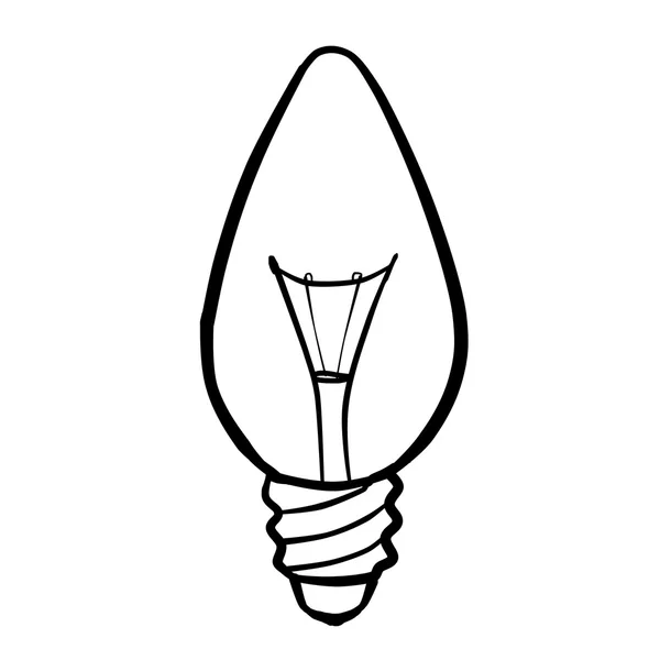 Filament d'ampoule de bougie. Dessin de contour . — Photo