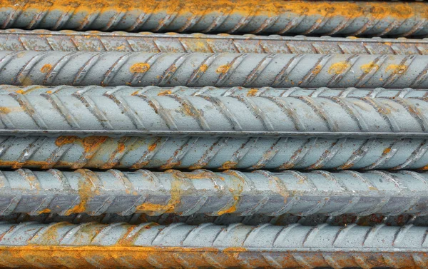 Metallstangen für den Bau, Nahaufnahme — Stockfoto
