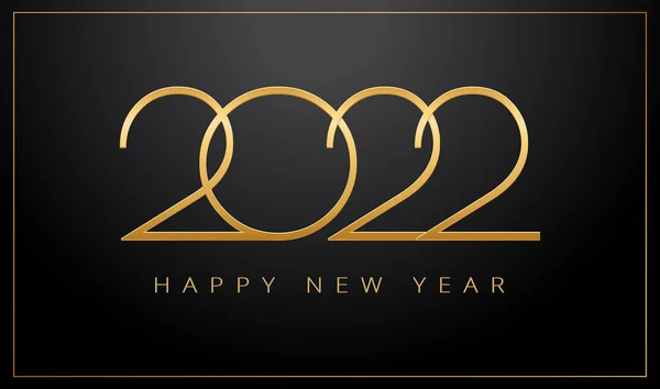 Luxury 2022 Happy New Year Elegant Design Vector Illustratie Van — Stockvector