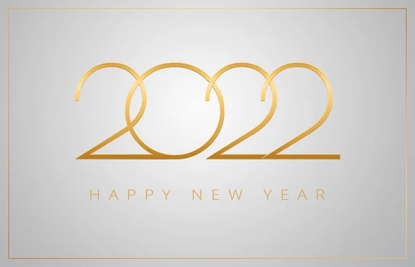 2022 Bonne Année Carte Vœux Numéros Sur Fond Argent Vecteur — Image vectorielle