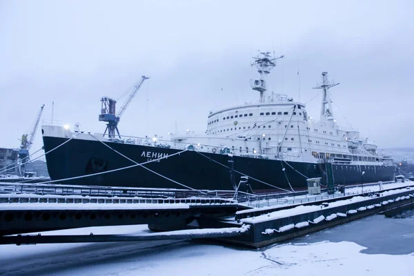 Grande Quebra Gelo Lenine Inverno Murmansk Neve Gelo Frio Imagens De Bancos De Imagens Sem Royalties