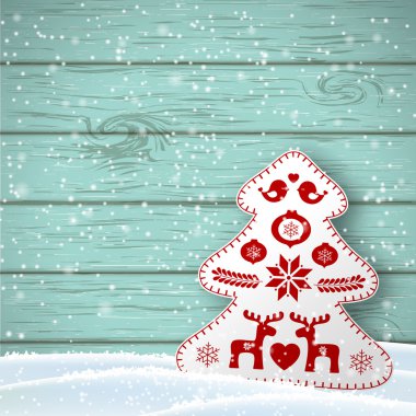 İskandinav tarzı, illüstrasyon Noel nedenlere