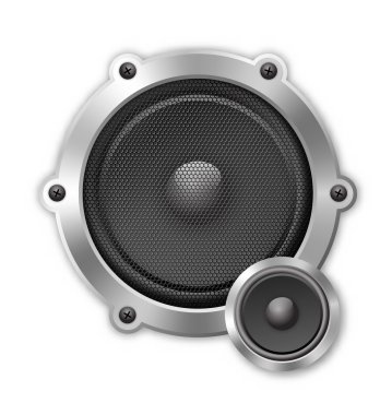 beyaz zemin üzerinde hoparlör