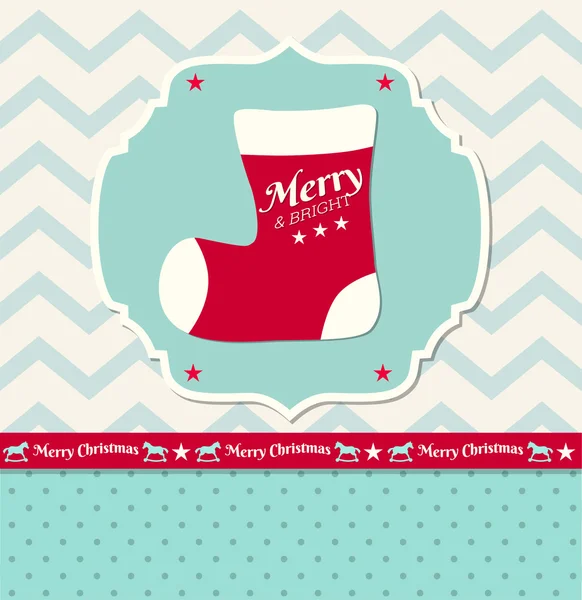 Kerstmis illustratie - christmas stocking — Stockvector