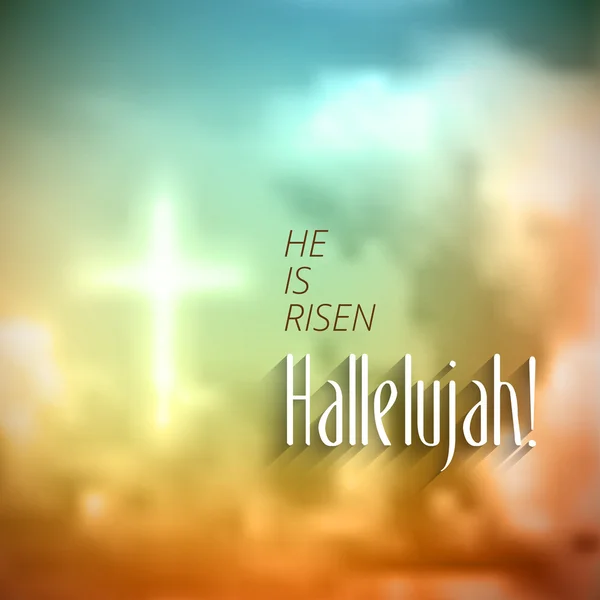 Motif chrétien de Pâques, résurrection — Image vectorielle