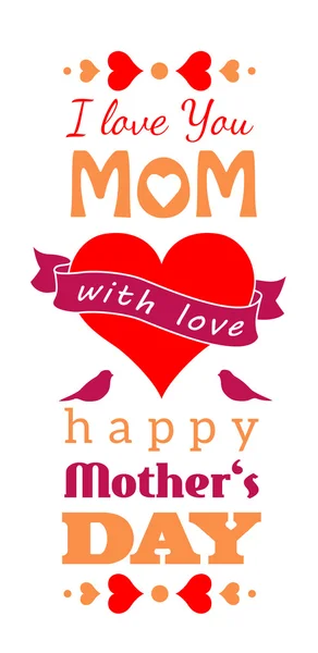 Happy Mother's Day greeting card — Stock Vector