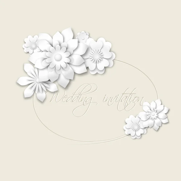 Invitación de boda, ilustración — Vector de stock