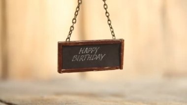 Mutlu doğum günü tabela