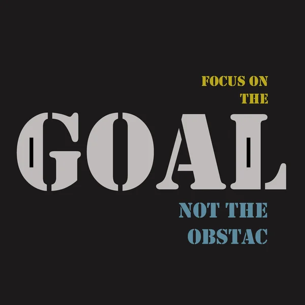 Fokusera på målet inte hinder. — Stock vektor