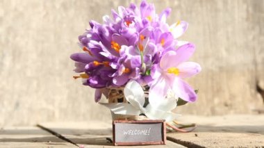 Tabela üzerinde hoş geldiniz metni