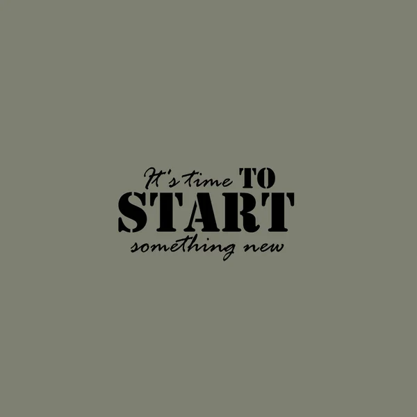 Zeit, etwas Neues zu beginnen. — Stockvektor