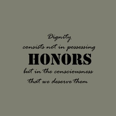 Haysiyet onura sahip olmamakla ilgilidir....