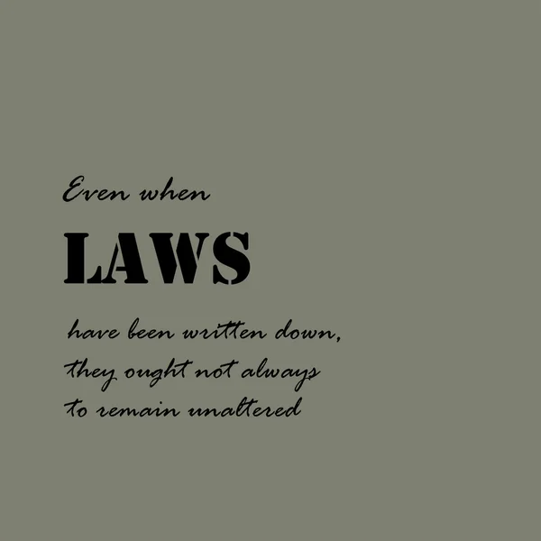Zelfs wanneer wetten zijn afgeschreven... — Stockvector