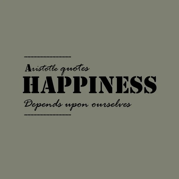 Glück hängt von uns selbst ab. — Stockvektor