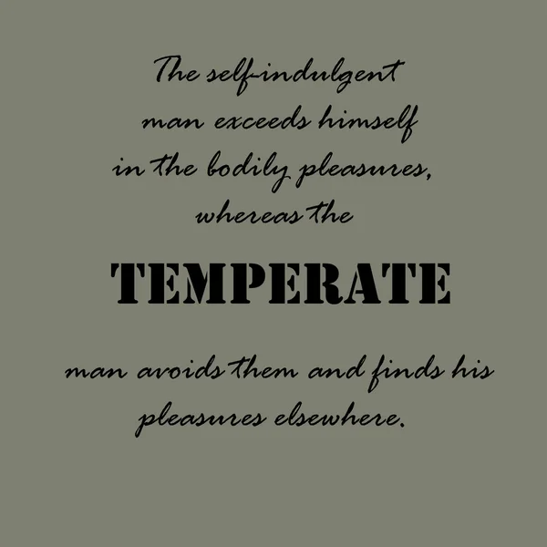 Aristotle Quotes. The self-indulgent man ... — Stock Vector
