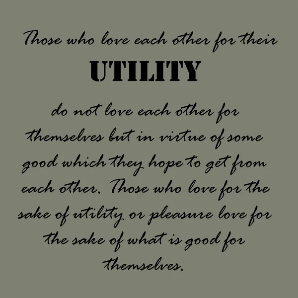 Aristoteles zitiert. diejenigen, die einander lieben... — Stockvektor