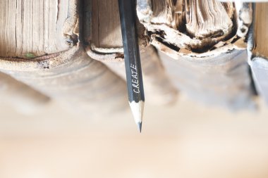 Metin, kalem ve eski kitaplar oluşturmak.