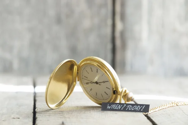 오늘 아이디어, 텍스트와 주머니 시계. — 스톡 사진