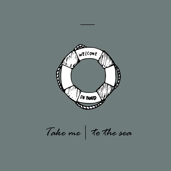 Ta mig till havet — Stock vektor