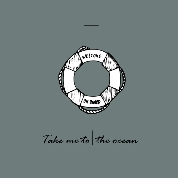 Ta mig till havet. — Stock vektor