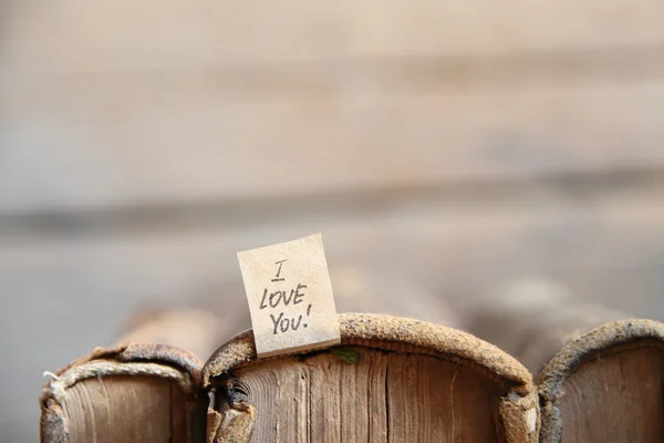 Ti amo scrivere a mano. Carta di San Valentino . — Foto Stock