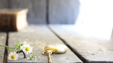 bahar çiçekleri ve cep saati, çiçek arka plan