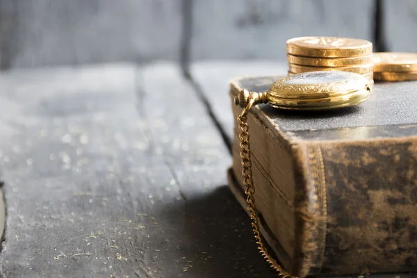 iş geçmişi cep saati, kitap ve para ile